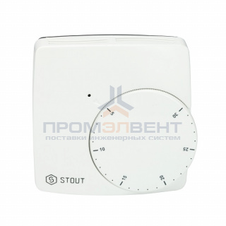 Термостат комнатный проводной STOUT WFHT-BASIC (со светодиодом, нормально закрытый)