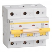 Автоматический выключатель ВА 47-100 3Р 32А 10 кА характеристика С ИЭК (автомат)