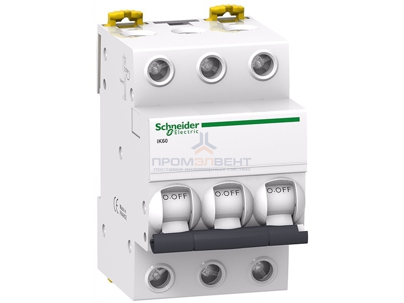 Автоматический выключатель Schneider Electric Acti 9 iK60 3П 16A 6кА C (автомат)