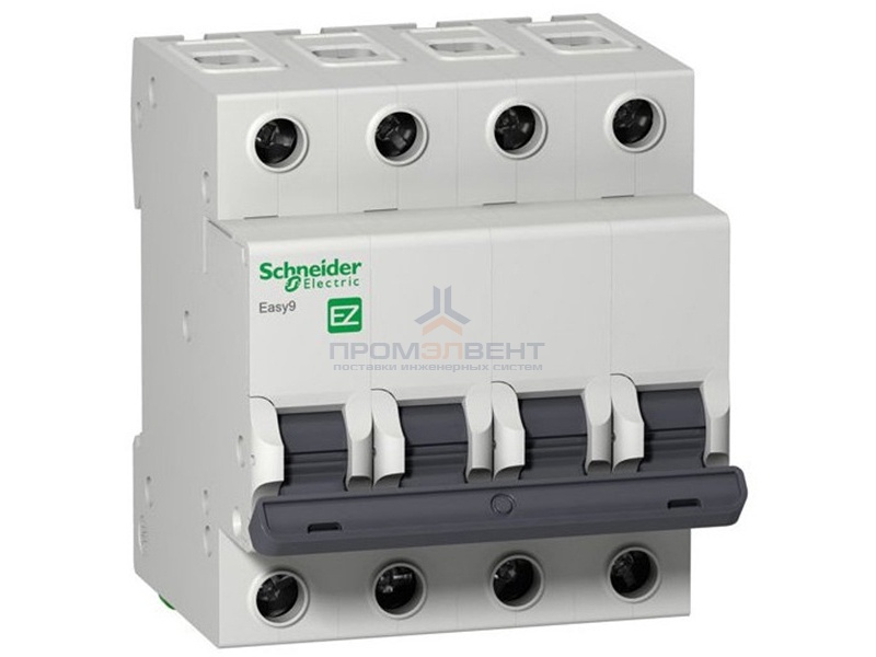 Автоматический выключатель Schneider Electric EASY 9 4П 6А С 4,5кА 400В (автомат)